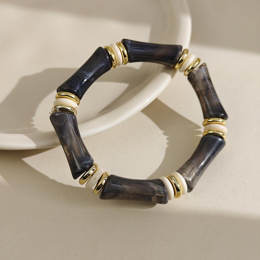 Color Smudging Elbow Joint Elevation Bracelet Bamboo Design Sense Simple Personality Medium Antique Bracelet