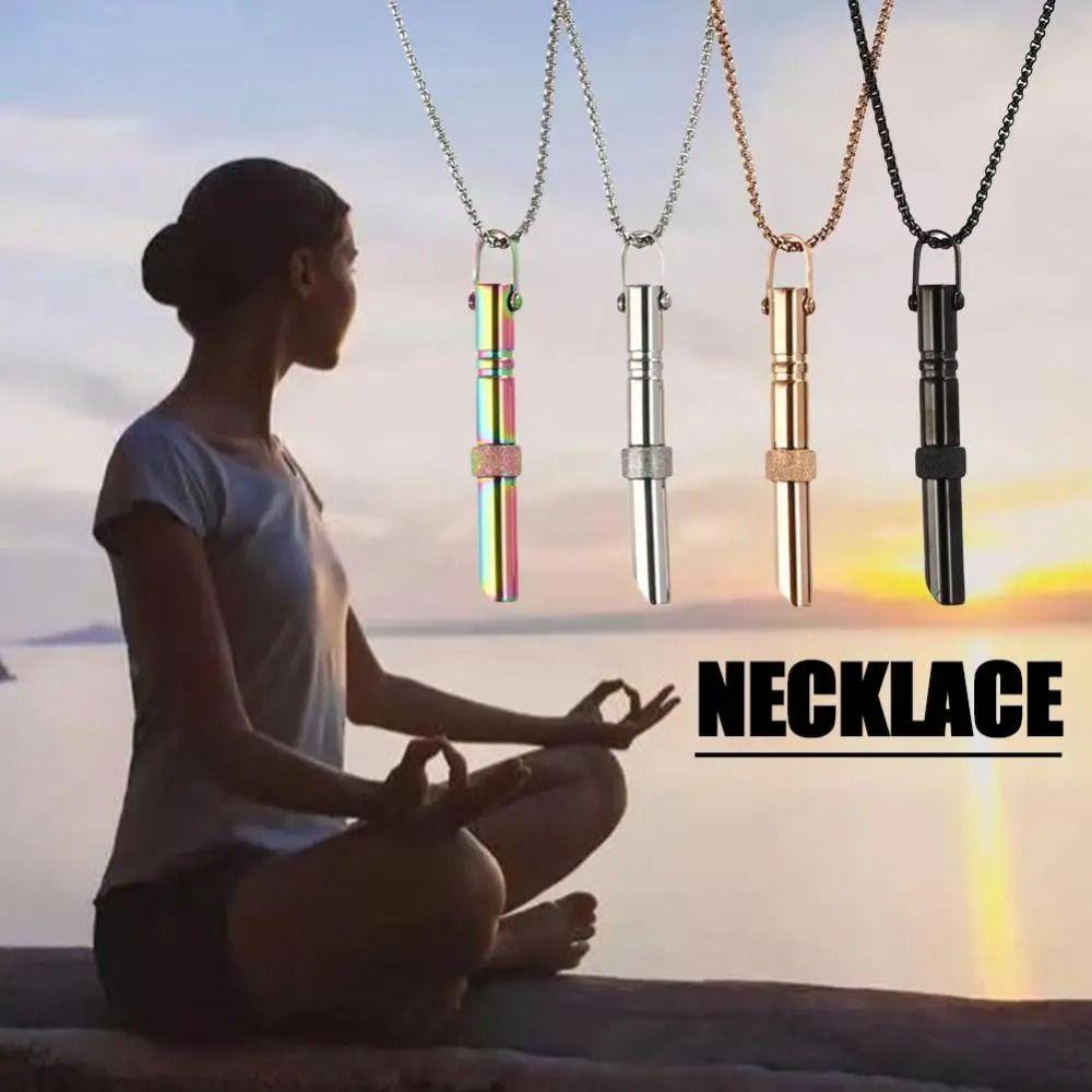 Meditation Tool Mindfulness Pendant Regulating Breathing Meditation Necklace  Women Men