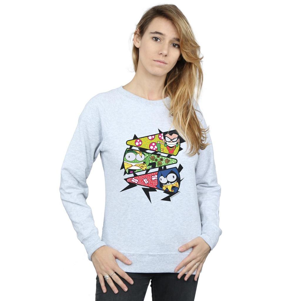 DC Comics Womens/Ladies Teen Titans Go Pizza Slice Sweatshirt