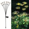1PC Solar LED Floral Firework Garden Lights Outdoor Waterproof Lawn Lamp,Landscape Lighting For Yard,Terrace,Balcony,Path,Park