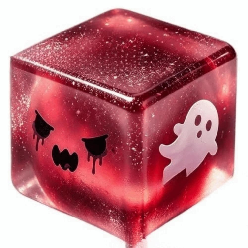Spooky Design Fidget Toy Slow Rebound Stress Relief Toy Cube Maltose Squishy Halloween