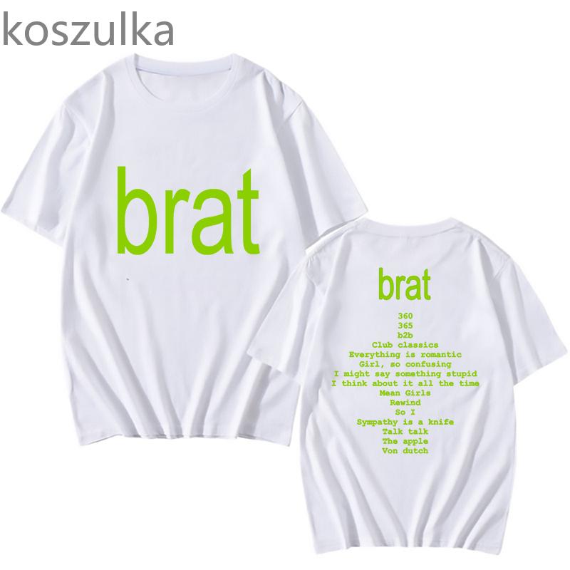 Футболка Charli xcx Brat унисекс Harajuku Aesthetic Fans футболка унисекс летние хлопковые футболки унисекс рубашки Harajuku винтажная уличная одежда
