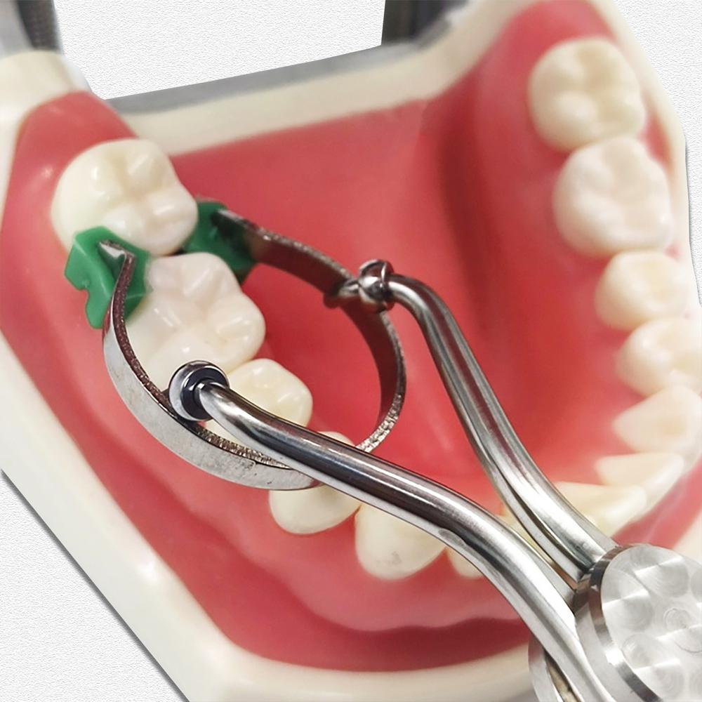1 Pc Dental Orthodontic Clamps Rubber Ring Rubber Dam Clamps Lab Instrument Matrix Band Forming Plier Stainless Steel