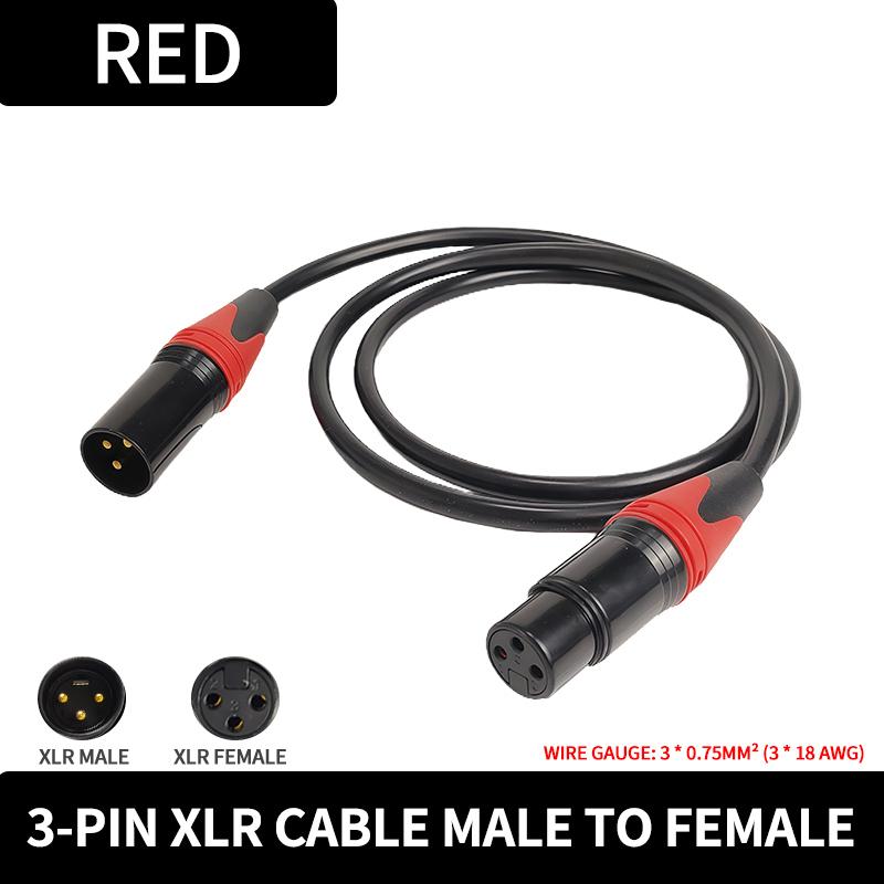 XLR Кабель для микрофона 3-контактный Папа-Мама 50см 1м 2м 3м 5м 10м Сбалансированный аудиокабель для микрофона, динамика, усилителя, звуковой системы