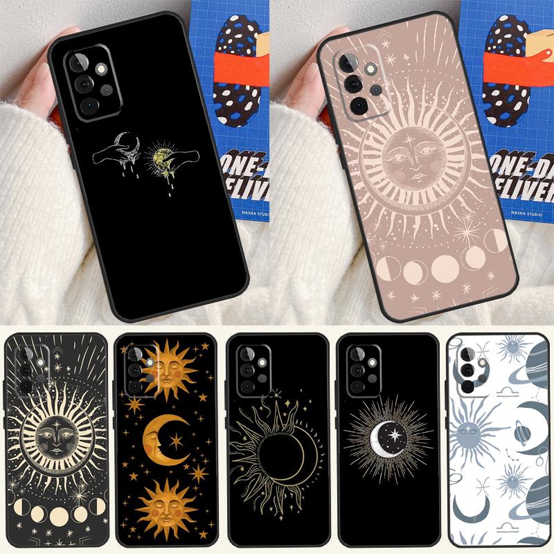 Чехол для телефона 'Солнце и Луна' для Samsung Galaxy A34 A54 A14 A13 A12 A32 A52 A22 A72 A31 A51 A71 A52S A53