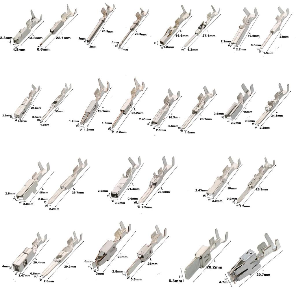 830Pcs 28Value Automotive Car Electrical Terminal P Auto Connectors Kit Metri-Pack P Kit Male&Female Wire Connector Terminal Wire Harness Wiring