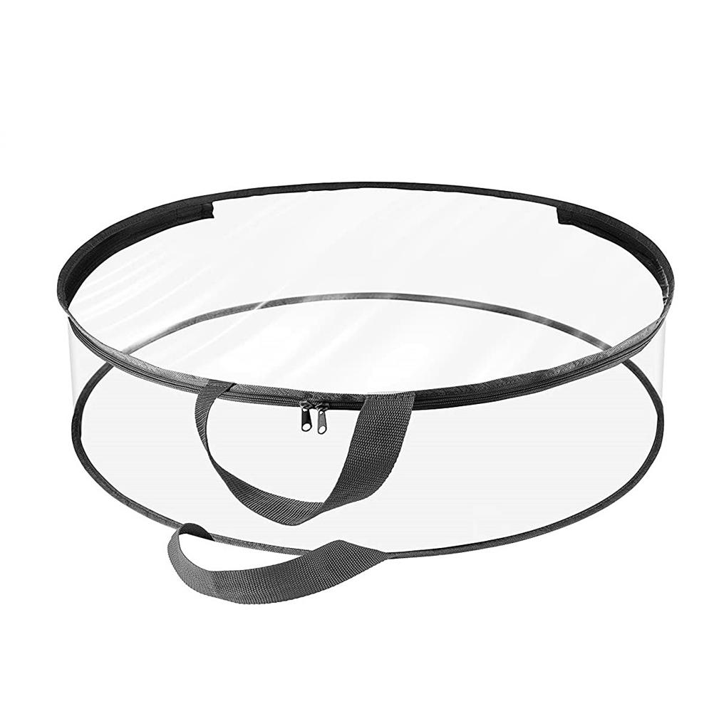 2Pcs Christmas Wreath Storage Bag 24in Clear Garland Wreaths Container for Easy Holiday Storage