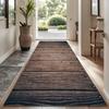 VIKAMA Rustic Dark Wood Plank Runner Rug, Vintage Distressed Floor Mat for Hallway Entryway Farmhouse Decor
