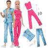 Набор модной одежды для кукол для пары: брюки+рубашки+обувь. Игровой набор для кукол 30 см 1/6 дюйма. Игрушка.(НЕТ КУКЛ)