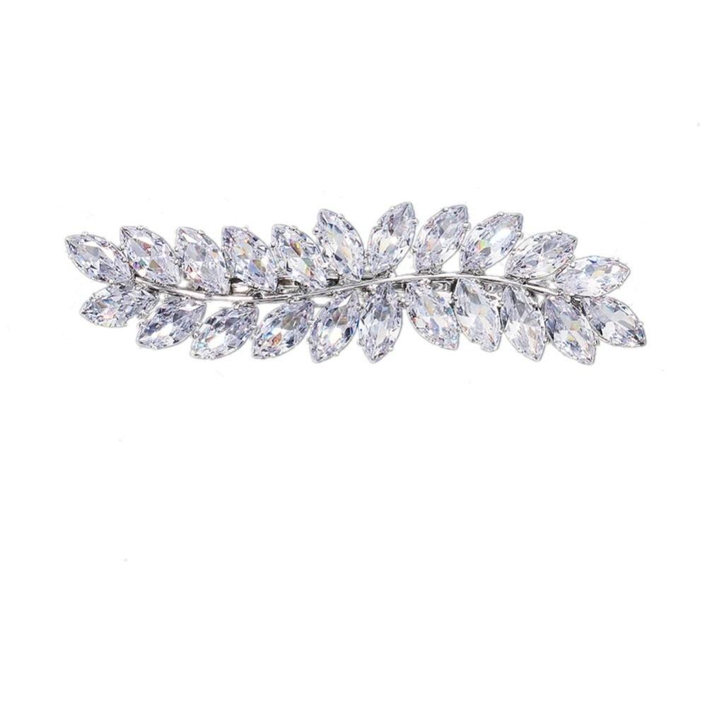 Exquisite Wheat Shape Zirconia Hair Clip Shining Rhinestone Gifts Side Clip Banquet Headpieces Party Banquet