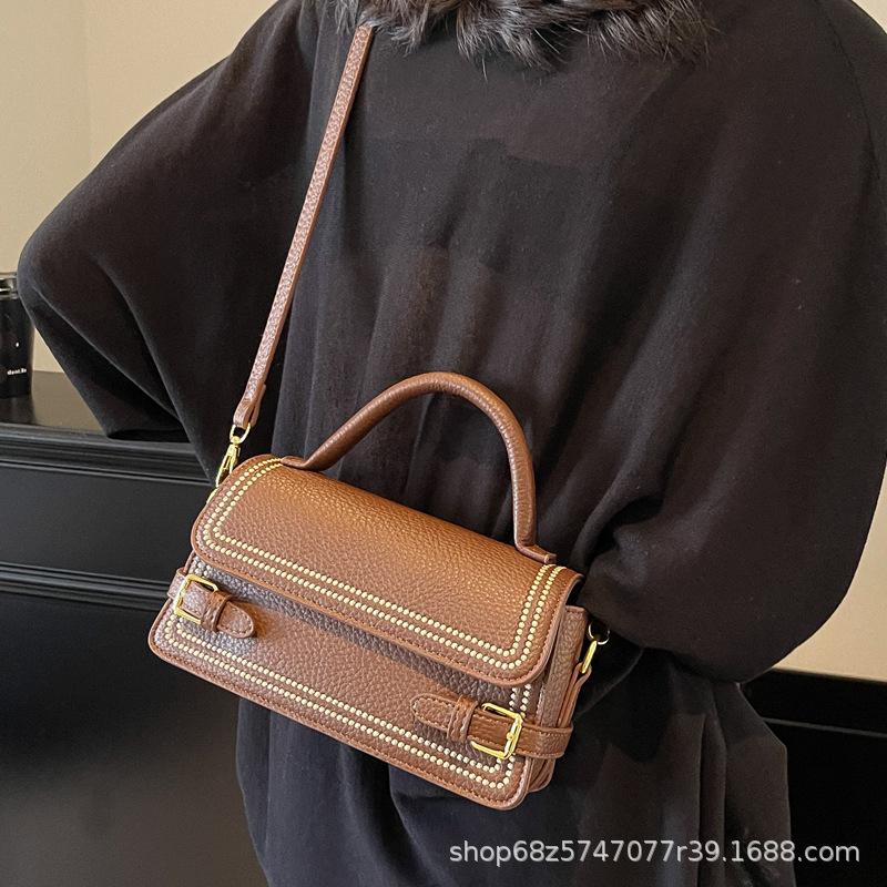 Fashion Small Square Bag Handbag Women's 2025 New High-end Texture Shoulder Bag Fashion Simple Messenger Bag