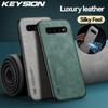 KEYSION Роскошный чехол из искусственной кожи для Samsung S10 Plus S10+ S10e S9+ Силикон+ПК Противоударная задняя крышка для телефона для Galaxy Note 9 8