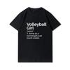 Plus Size Printed Men T Shirts O-Neck Volleyball Heartbeat Volleyball Player Short-Sleeves Tops