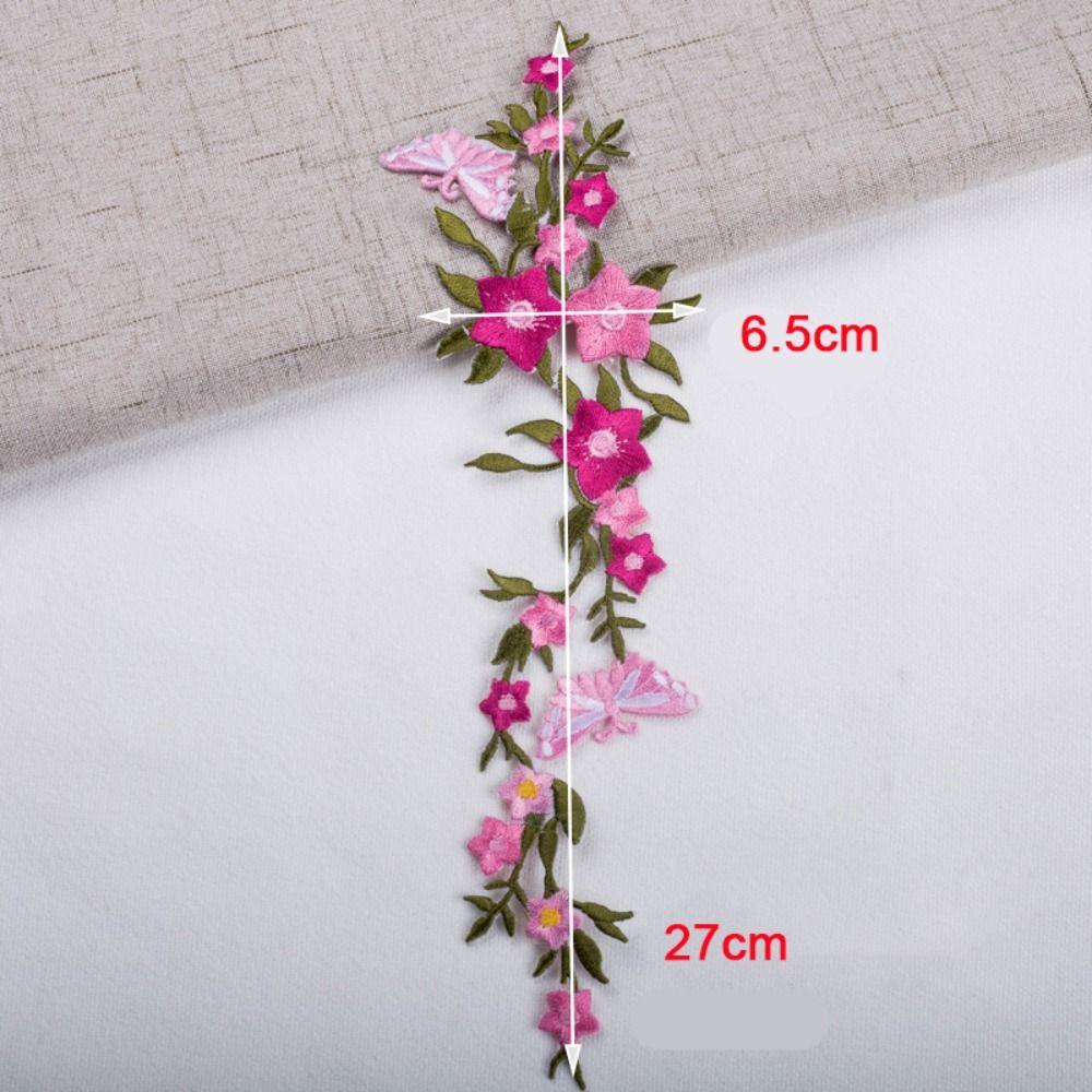 With Adhesive Patches Craft Garment Sewing Fabric Sticker Patch Applique Clothing Embroidery