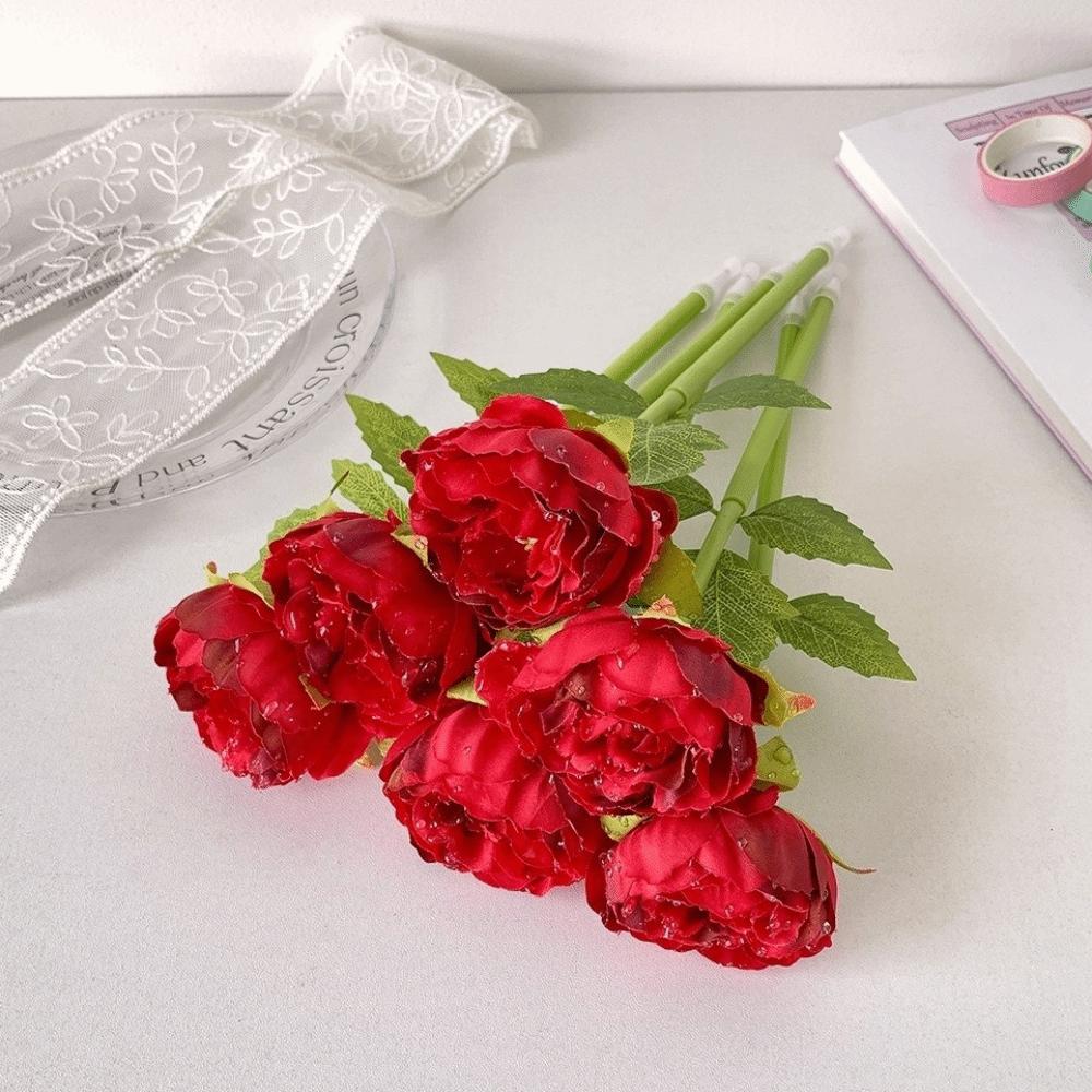 Writing Smoothly Neutral Gel Pens Simulation Peony Signature Pen Office School Supplies