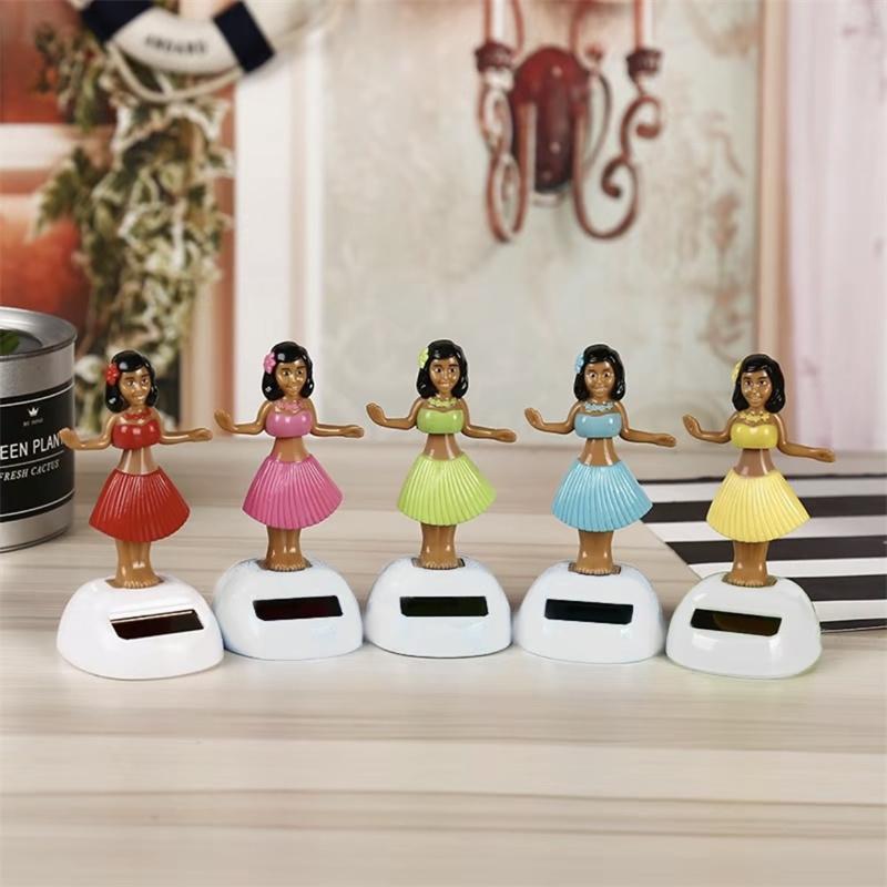 Солнечная энергия Танцующая Хула Девушка Украшения для приборной панели Качающиеся игрушки-болванчики