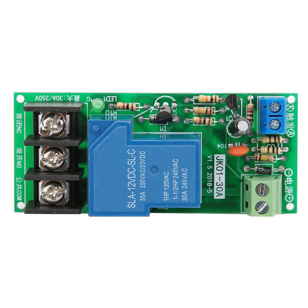 DC12V Переключатель с таймером задержки Модуль реле времени вкл/выкл 0~60 минут Нагрузка 30А 250VAC30VDC
