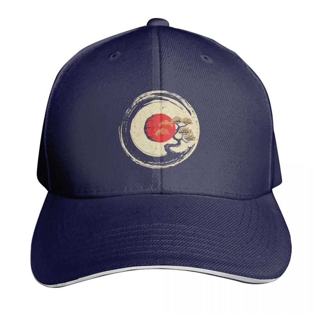 Bonsai Tree In Japanese Zen Buddhist Enso Circle Baseball Cap Hat Baseball Cap tea Hat Womens Golf Clothing Unisexs