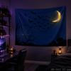 Red Black Spider Web Curved Moon Bat Dark Tapestry Tea Room Quiet Atmosphere Living Room Decoration