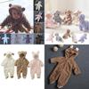 Роскошно мягкий комбинезон для новорожденных с капюшоном для мальчиков и девочек
