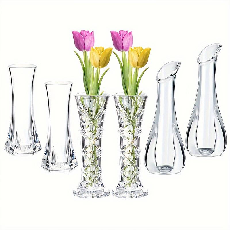 1шт пластиковая ваза для цветов имитация хрустальной вазы акриловая маленькая ваза для домашнего рабочего стола украшение ваза