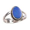 Natural Australian Opal Gemstone Handmade 925 Solid Silver Gift Ring S.6.5 J9o78