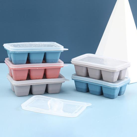 1 набор форм для льда с крышкой 6 решеток для самостоятельного изготовления коробки для кубиков льда силиконовая форма кухонные принадлежности