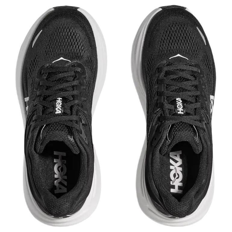 HOKA Bondi 9 черные белые мужские кроссовки 1162011-BWHT
