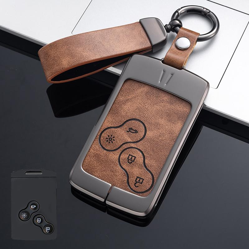 Чехол для ключей из цинкового сплава, брелок для Renault Duster Captur Clio Logan Megane 1 2 3 Koleos Scenic, аксессуары для ключей