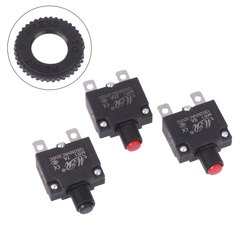 Electronic Accessories Thermal Switch Circuit Breaker Current Overload Protector Switch Fuse 3A 4A 5A 6A 7A 8A 10A 15A 20A