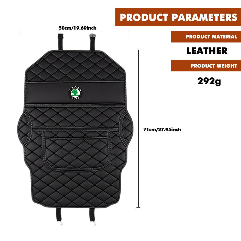 BYQ3  For Skoda Car Anti-Kick Pad Seat Back Protector Cover Auto Accessories Fabia Kamiq Superb Scala Enyaq-iV MK3 VisionS Yeti