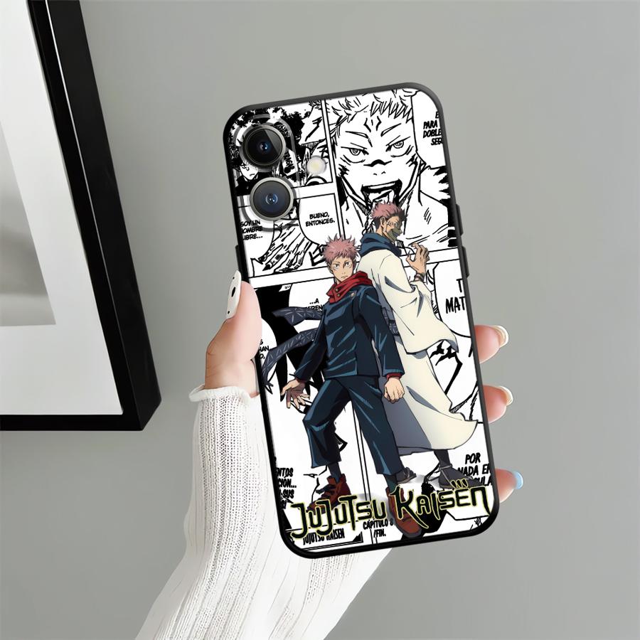 Аниме J-Jujutsu K-Kaisen Чехол для iPhone 12 17 16 Pro Max 7 8 15 Plus X XS XR 13 Mini 11 14 17Air SE Мягкая задняя крышка телефона