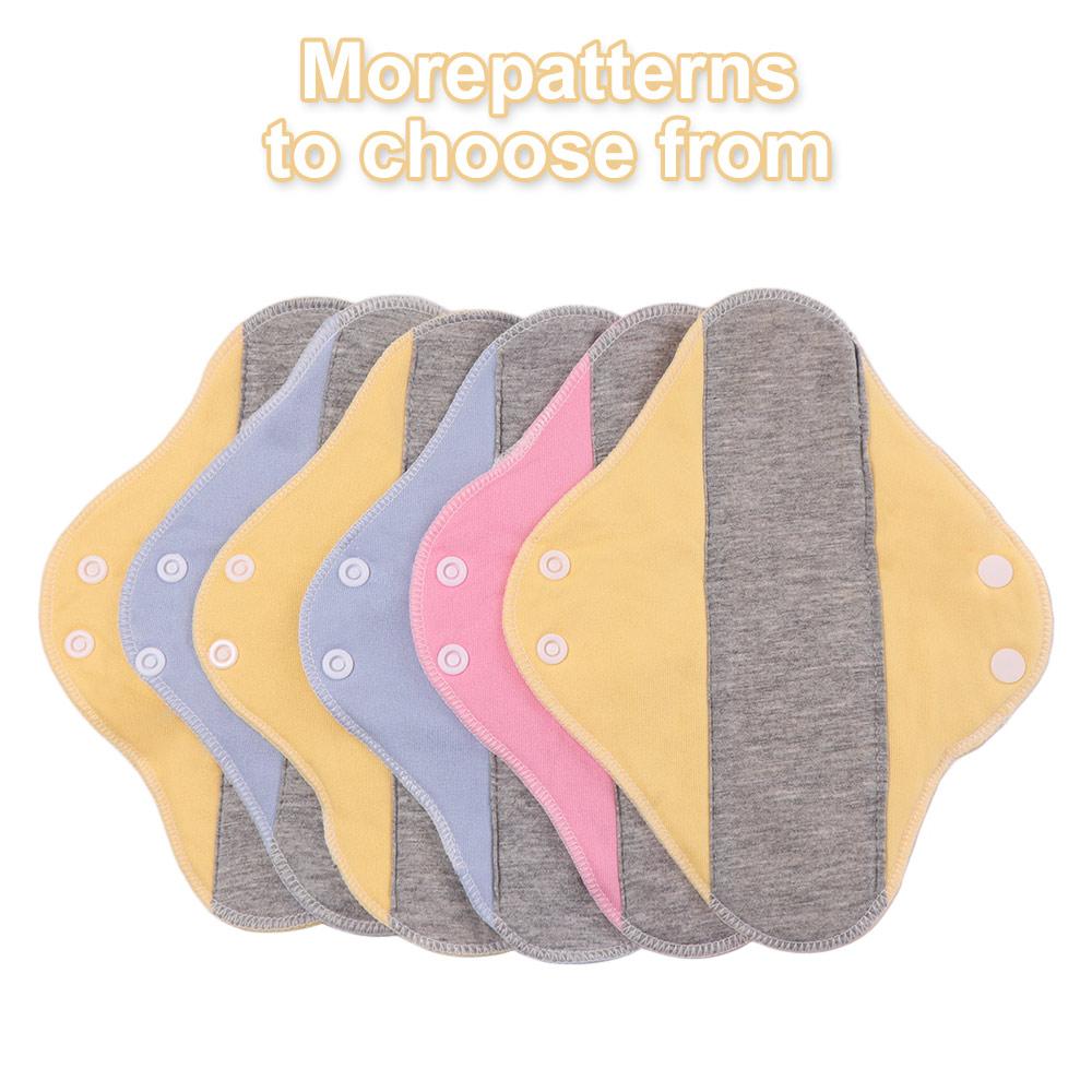 6Pcs Reusable Menstrual Cloth Pads Graphene Panty Liner Gasket Sanitary Napkin Night