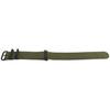 Bracelet Montre - MY-MONTRE - 22mm - Vert Armée - Boucles Noires Mates - Métal 280mm