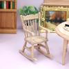 Wood Photo Props Scene Model Dollhouse Furniture Miniature Rocking Chair Doll House Accessories