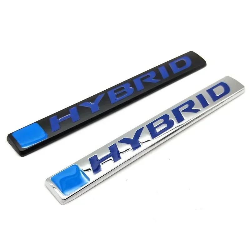 3D Metal Hybrid Logo Car Sticker Rear Trunk Side Fender Emblem Badge Sticker For Honda CRV HRV CIVIC Fit Accord Jazz Accessories