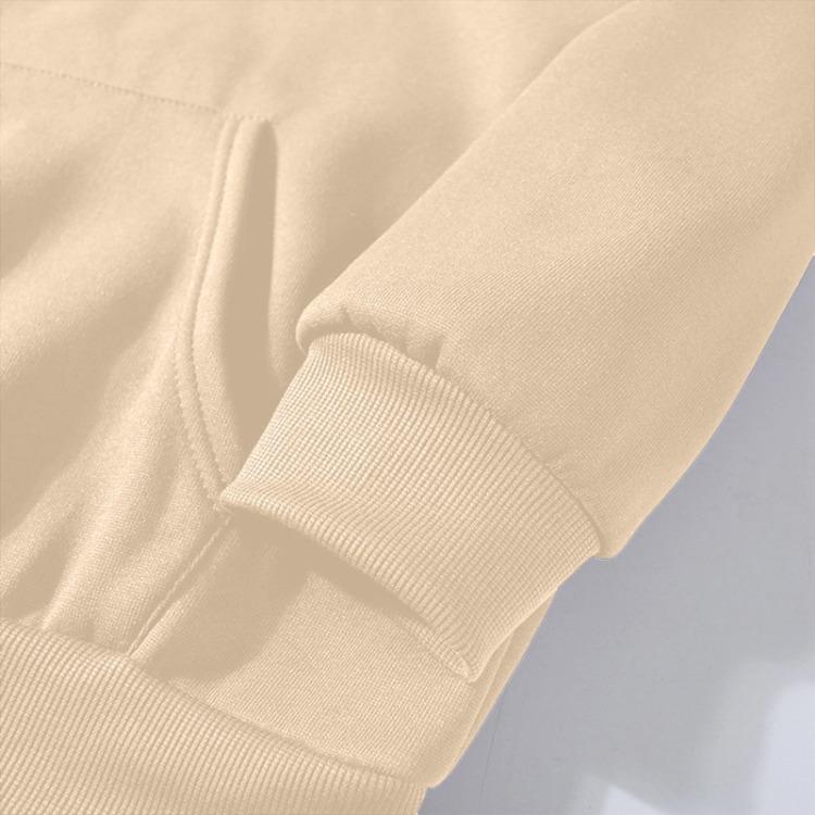 Plus Size Women Casual Hooded Jacket Long Sleeve Zipper Solid Color Fashion Outerwear