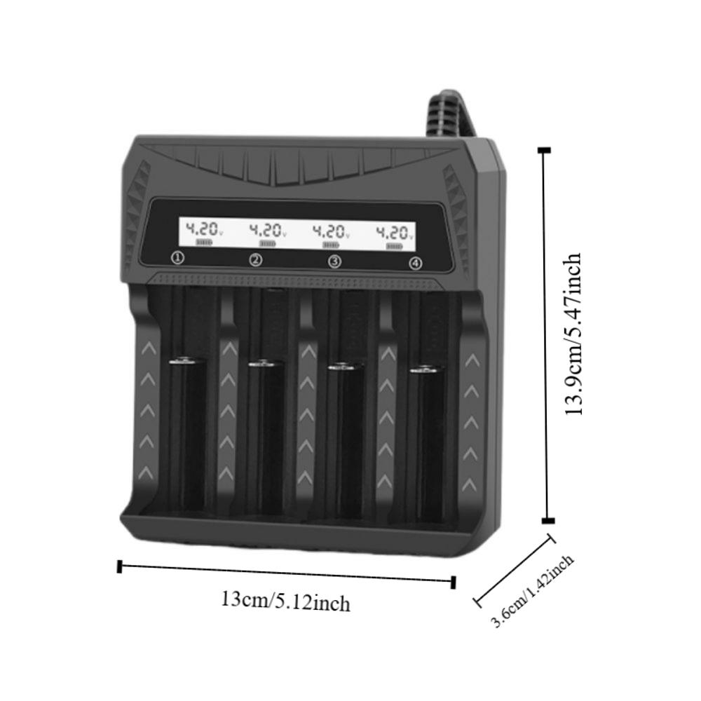 3.7V-4.2V Li-ion Intelligent LCD Battery USB Charger 18650 Batteries