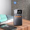 Портативное мини-радио FM 5.0 с перезаряжаемым светодиодным дисплеем для пожилых людей, с фонариком и часами