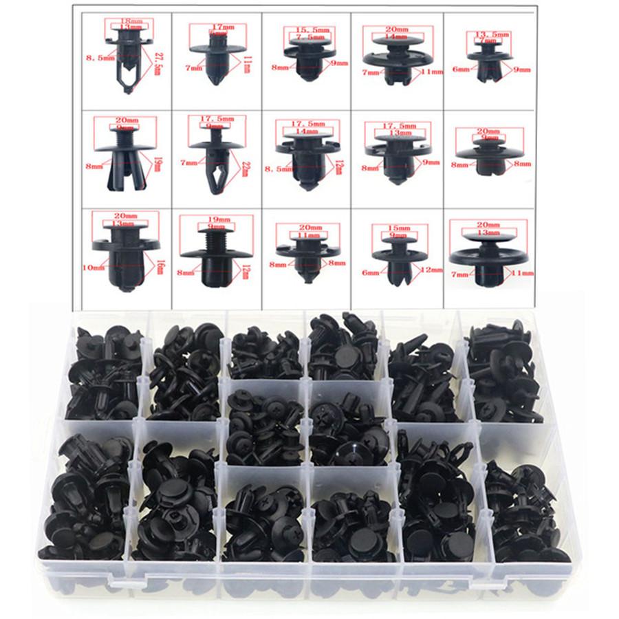 325pcs Fastener Mud Flaps Bumper Fender Push Clips Plastic Rivet Fender Liner
