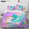 Unicorn Cute Cartoon Comforter Bedding Set,Duvet Cover Bed Set Quilt Cover Pillowcase,Queen Bedding Set For Child Boy Girl Gift