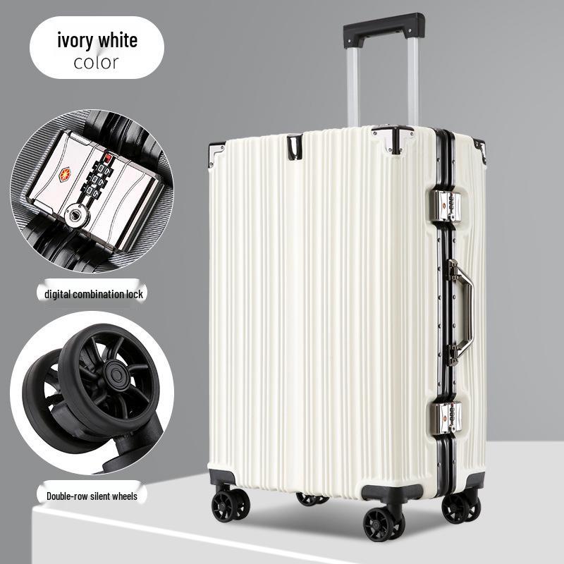 26-дюймовый алюминиевый чемодан с устойчивостью к падениям и износу, универсальные бесшумные колеса - Идеально подходит для женских путешествий