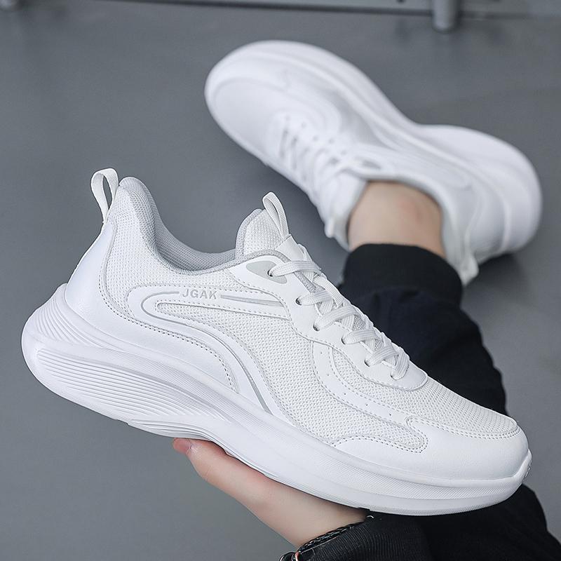 48 49 50 Большие размеры студенческой спортивной повседневной обуви Мужская летающая ткань дышащая нескользящая амортизирующая обувь
