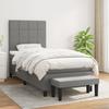 3136550 vidaXL Bed with Box Spring and Mattress Dark Grey 80x200 Cm Fabric