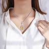 Jewelry Popular High Carbon Diamond Necklace Simulation Mint Yellow Diamond Pendant Pendant Silver