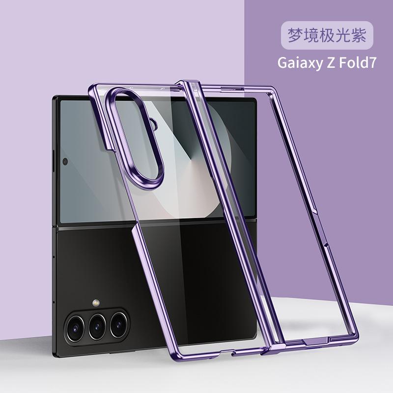 Для Samsung Galaxy ZFold 7 Ультратонкий Чехол для Телефона ZFold 6 Складной Экран Прозрачный Гальванизированный Шарнир Все Включено Защита от Падений