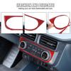 Red Real Carbon Fiber Air-Conditioning Switch Trim Cover For Ford Maverick +
