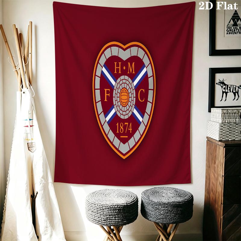 Hartes Football Club Wall Tapestry Aesthetic Wall Hanging Printed Fabric Blanket Decorative Tapestries for Bedroom Living Room Home Decor