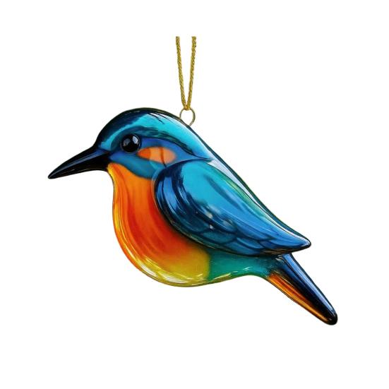 Рождественские Птицы Украшение Пластиковый Колибри Малиновка Сова Сойка Зимородок Елка Подвесные Украшения Памятные Подарки для Любителей Птиц Природа