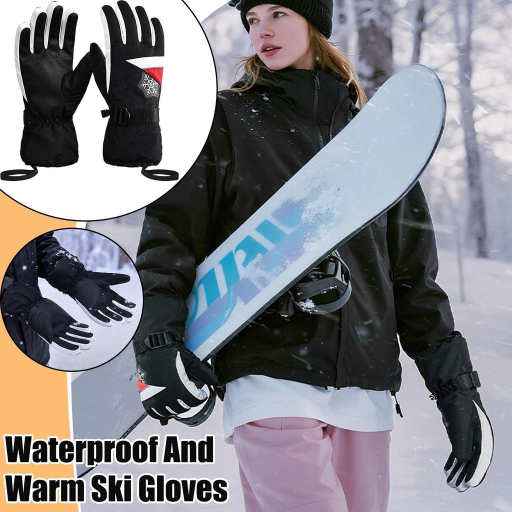 Ski Gloves Windproof Thermal Hand Warmers Waterproof Winter Gloves For Women Motorcycle Riding Driving Biking Running Hiking